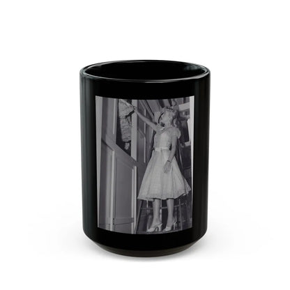 Lori Nelson #180 (Vintage Female Icon) Black Coffee Mug-15oz-Go Mug Yourself