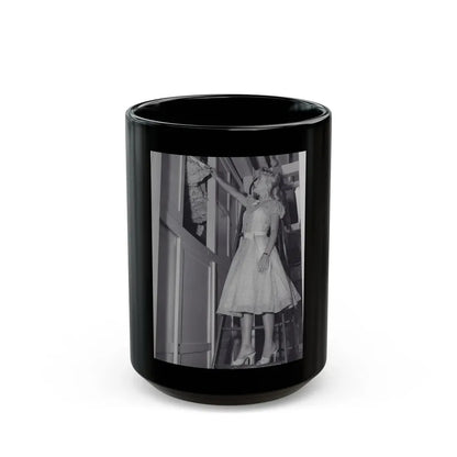 Lori Nelson #180 (Vintage Female Icon) Black Coffee Mug 15oz - Go Mug Yourself