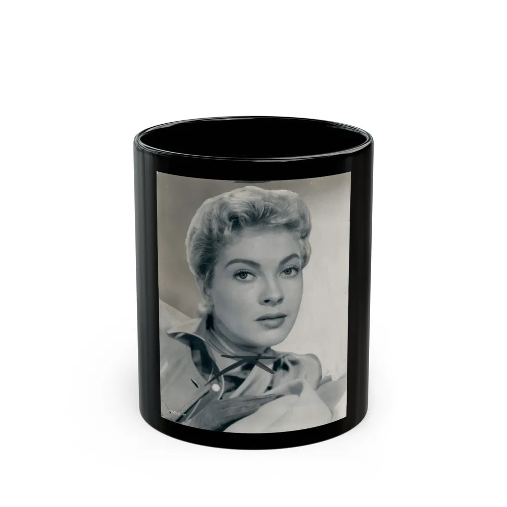 Lori Nelson #19 (Vintage Female Icon) Black Coffee Mug-11oz-Go Mug Yourself