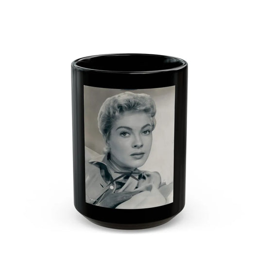 Lori Nelson #19 (Vintage Female Icon) Black Coffee Mug-15oz-Go Mug Yourself