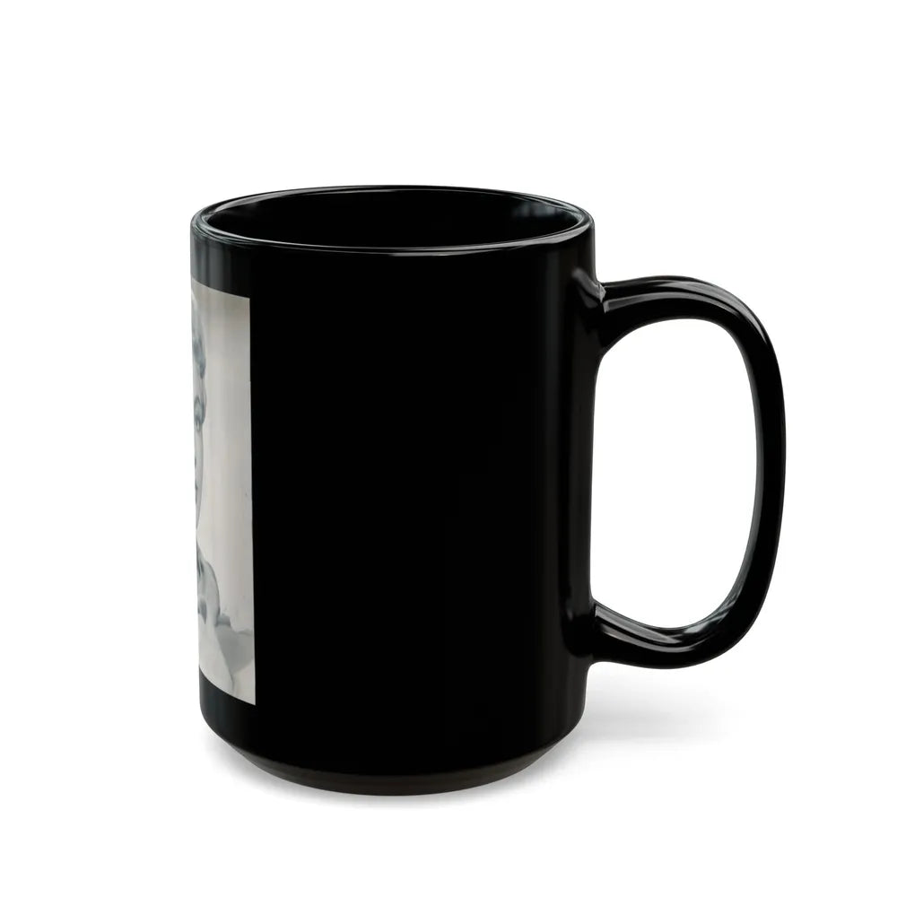 Lori Nelson #19 (Vintage Female Icon) Black Coffee Mug-Go Mug Yourself