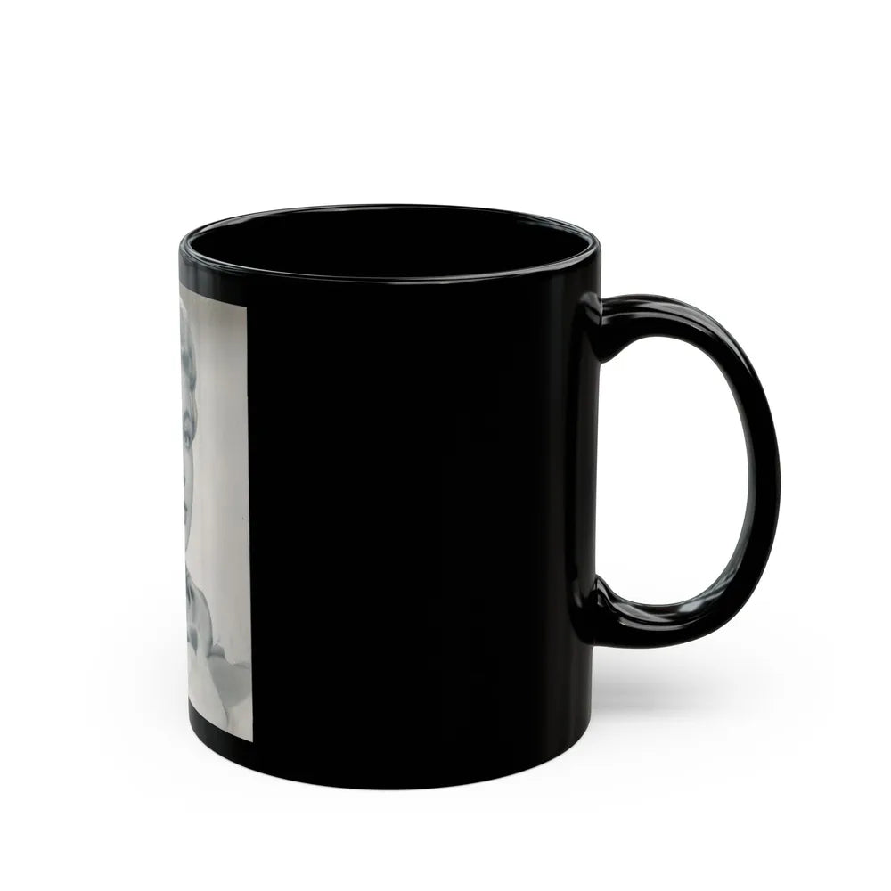 Lori Nelson #19 (Vintage Female Icon) Black Coffee Mug-Go Mug Yourself