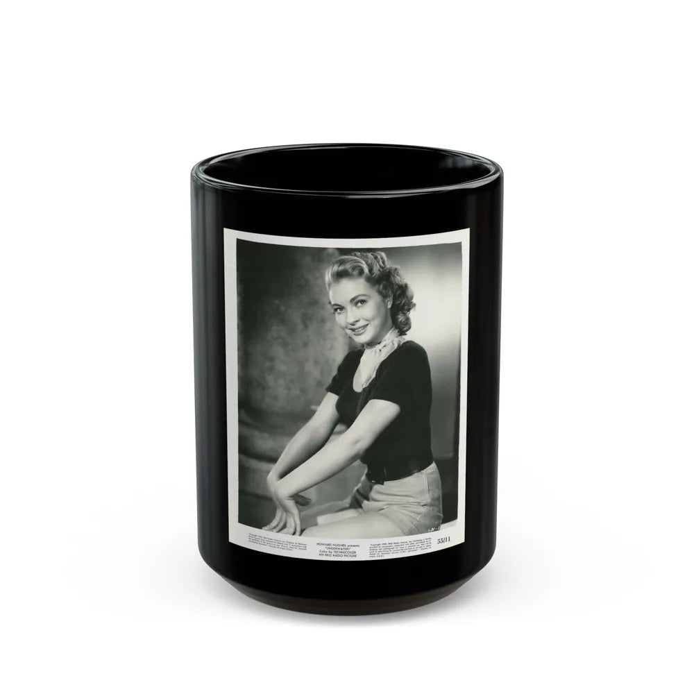 Lori Nelson #197 (Vintage Female Icon) Black Coffee Mug-15oz-Go Mug Yourself