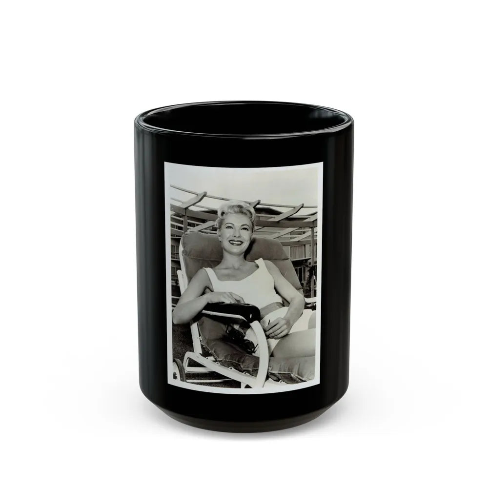 Lori Nelson #198 (Vintage Female Icon) Black Coffee Mug-15oz-Go Mug Yourself