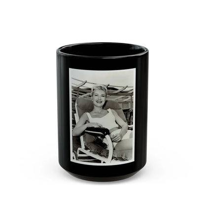 Lori Nelson #198 (Vintage Female Icon) Black Coffee Mug-15oz-Go Mug Yourself