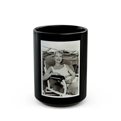Lori Nelson #198 (Vintage Female Icon) Black Coffee Mug 15oz - Go Mug Yourself