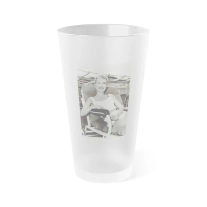 Lori Nelson #198 (Vintage Female Icon) Frosted Pint Glass 16oz 16oz Frosted - Go Mug Yourself