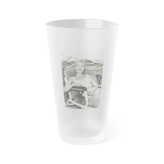 Lori Nelson #198 (Vintage Female Icon) Frosted Pint Glass 16oz 16oz Frosted - Go Mug Yourself