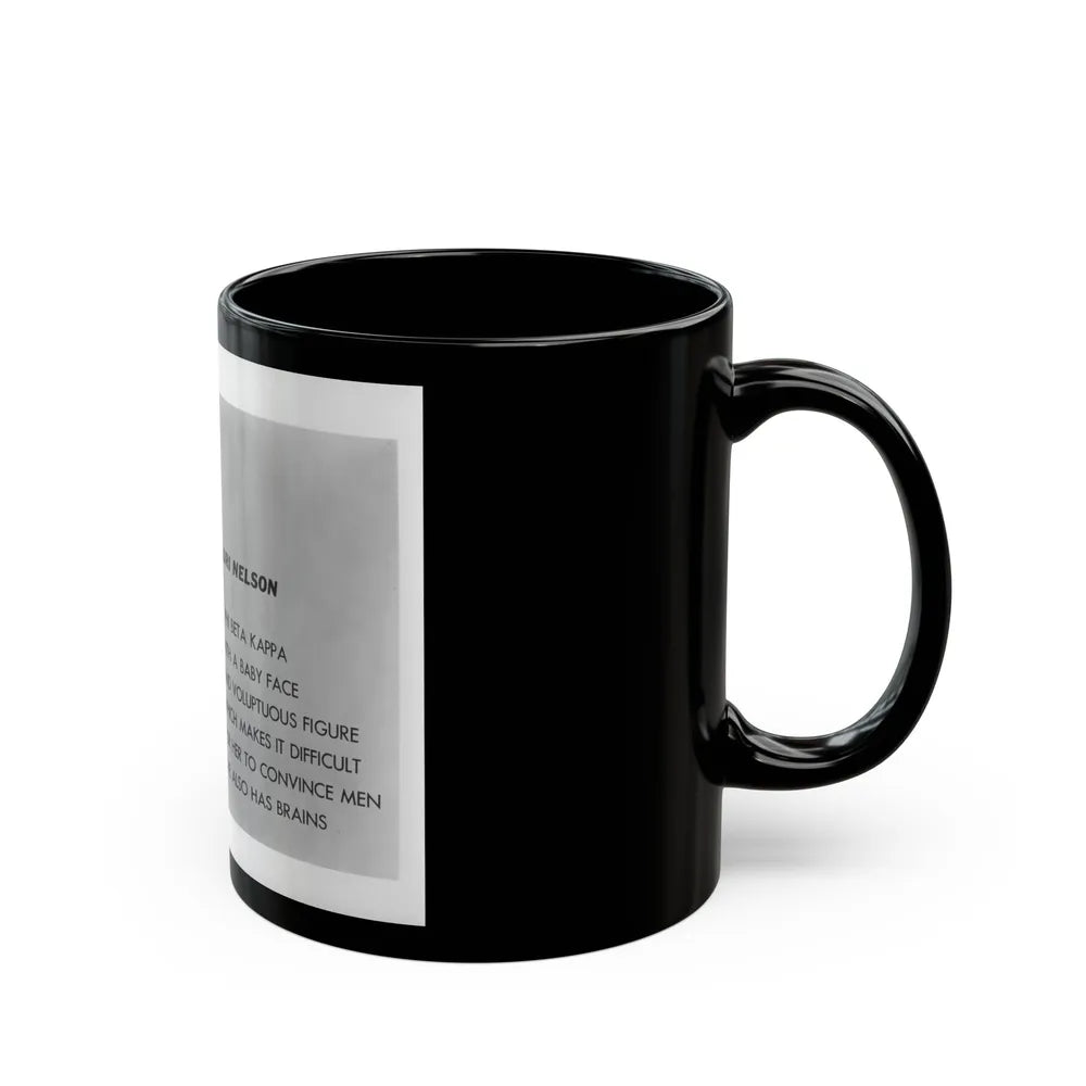 Lori Nelson #202 (Vintage Female Icon) Black Coffee Mug-Go Mug Yourself