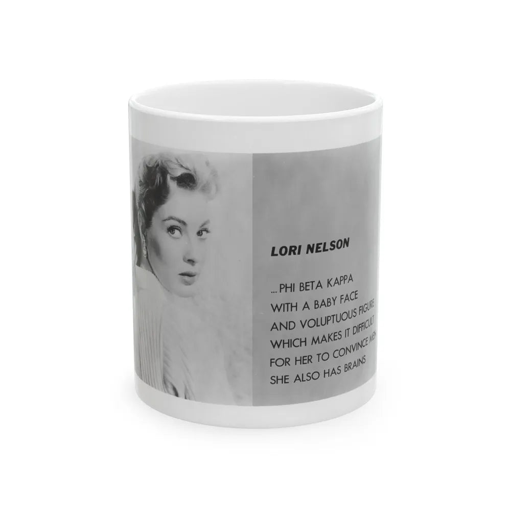Lori Nelson #202 (Vintage Female Icon) White Coffee Mug-11oz-Go Mug Yourself