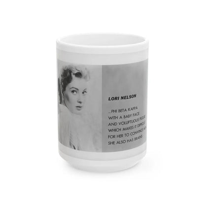 Lori Nelson #202 (Vintage Female Icon) White Coffee Mug-15oz-Go Mug Yourself