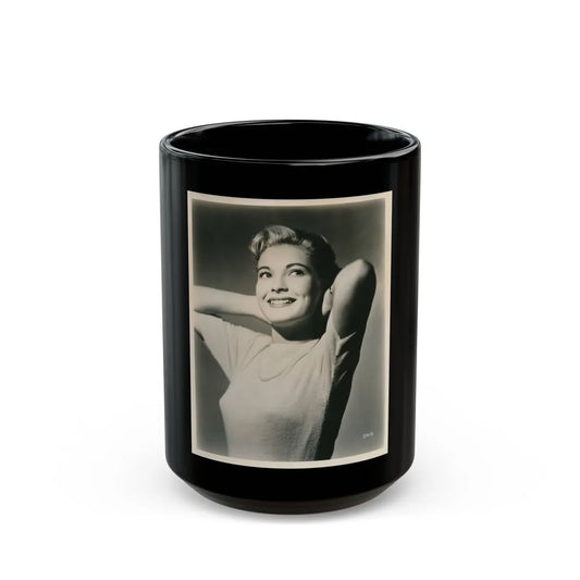 Lori Nelson #205 (Vintage Female Icon) Black Coffee Mug-15oz-Go Mug Yourself