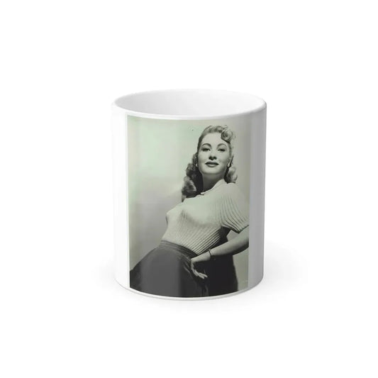Lori Nelson #207 - B&W Glamour Dress Photo (Vintage Female Icon) Color Changing Mug 11oz 11oz - Go Mug Yourself