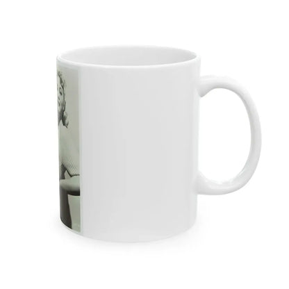 Lori Nelson #207 - B&W Glamour Dress Photo (Vintage Female Icon) White Coffee Mug - Go Mug Yourself