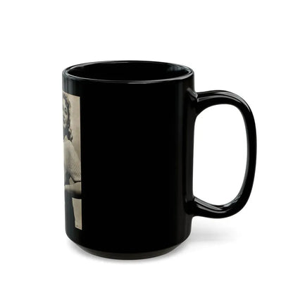 Lori Nelson #207 - B&W Glamour Dress Upper Body & Waist Photo (Vintage Female Icon) Black Coffee Mug - Go Mug Yourself