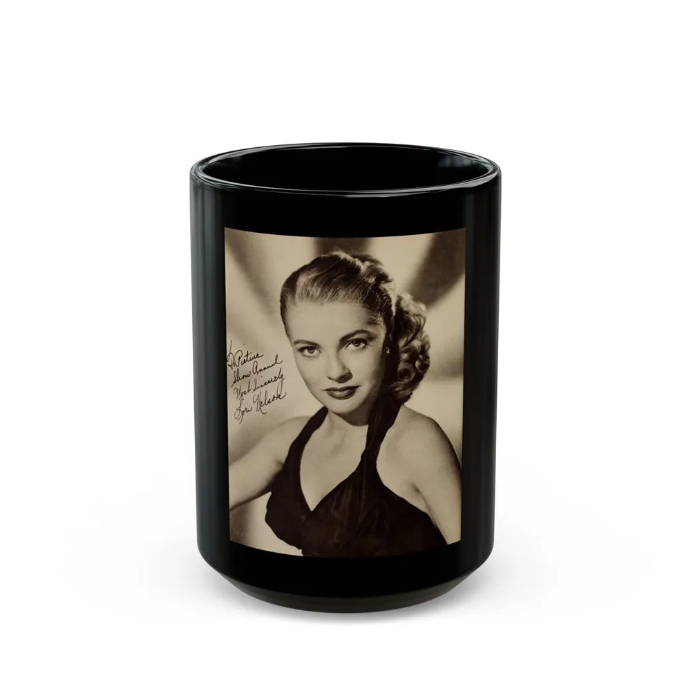 Lori Nelson #208 (Vintage Female Icon) Black Coffee Mug-15oz-Go Mug Yourself