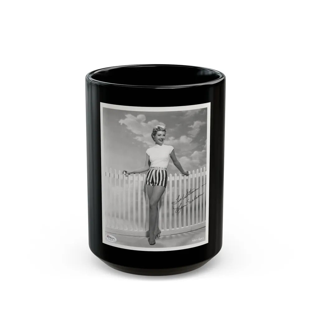 Lori Nelson #214 (Vintage Female Icon) Black Coffee Mug-15oz-Go Mug Yourself