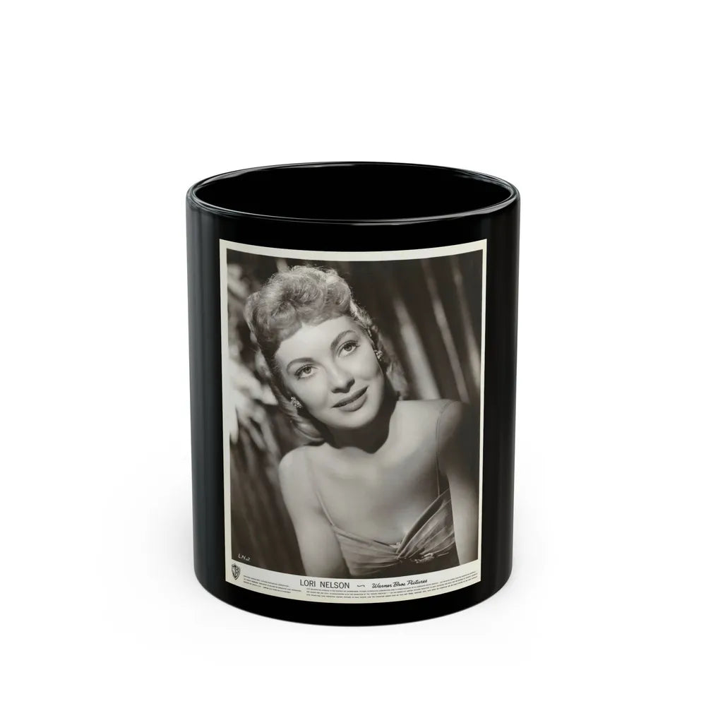 Lori Nelson #216 (Vintage Female Icon) Black Coffee Mug-11oz-Go Mug Yourself
