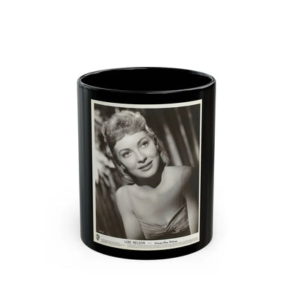 Lori Nelson #216 (Vintage Female Icon) Black Coffee Mug-11oz-Go Mug Yourself