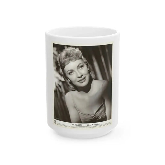 Lori Nelson #216 (Vintage Female Icon) White Coffee Mug 15oz - Go Mug Yourself