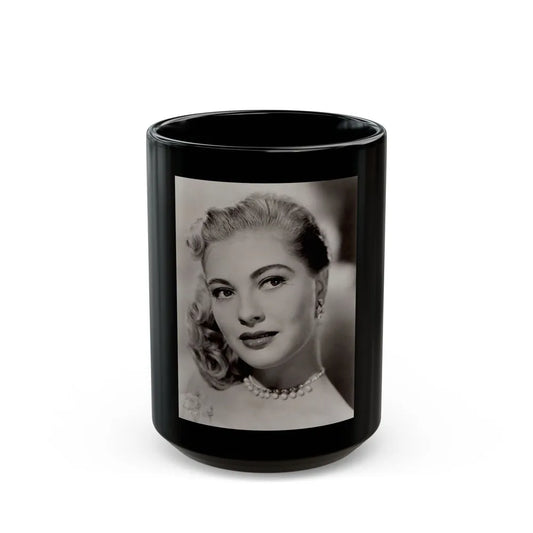 Lori Nelson #217 (Vintage Female Icon) Black Coffee Mug-15oz-Go Mug Yourself