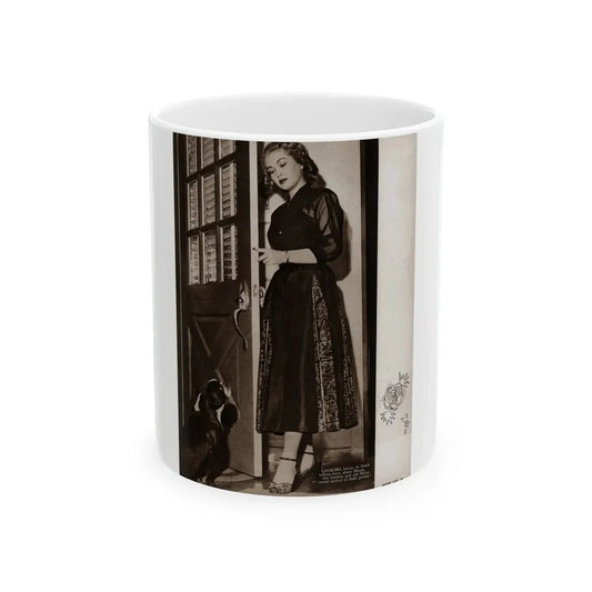 Lori Nelson #218 - Vintage B&W 8x10.5 Photo from Movie Life Magazine Page circa 1950's 1 (Vintage Female Icon) White Coffee Mug 11oz - Go Mug Yourself