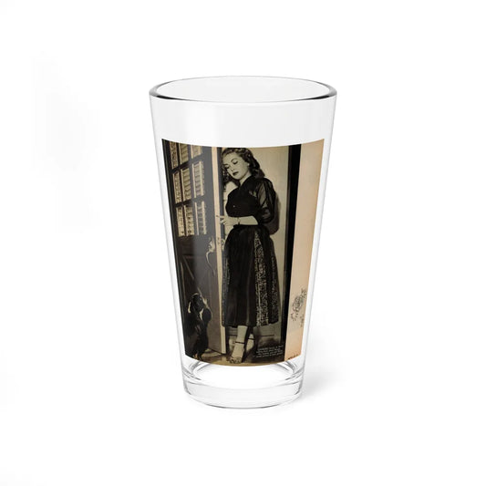 Lori Nelson #218 - Vintage B&W 8x10.5 Photo from Movie Life Magazine Page circa 1950's (Vintage Female Icon) Pint Glass 16oz 16oz - Go Mug Yourself