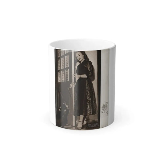 Lori Nelson #218 - Vintage B&W 8x10.5 Photo from Movie Life Magazine Page circa 1950's_1 (Vintage Female Icon) Color Changing Mug 11oz 11oz - Go Mug Yourself