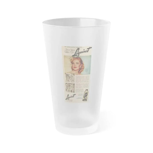 Lori Nelson #220 - Vintage Color 5x10.5 Photo Glamour Head & Shoulder Shot Hair Spray Add (Vintage Female Icon) Frosted Pint Glass 16oz 16oz Frosted - Go Mug Yourself