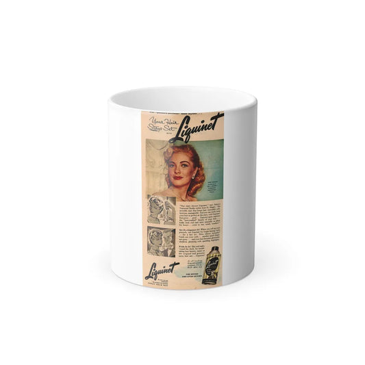 Lori Nelson #220 - Vintage Color 5x10.5 Photo Glamour Head & Shoulder Shot Hair Spray Add (Vintage Female Icons) Color Changing Mug 11oz-11oz-Go Mug Yourself