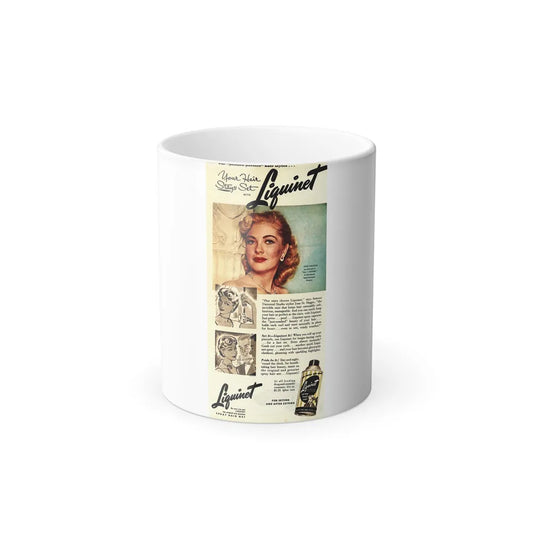 Lori Nelson #220 - Vintage Color 5x10.5 Photo Glamour Head & Shoulder Shot Hair Spray Add_1 (Vintage Female Icons) Color Changing Mug 11oz-11oz-Go Mug Yourself