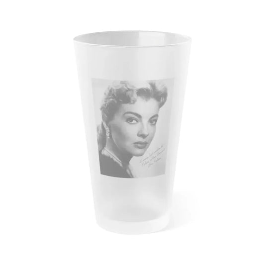 Lori Nelson #221 - Vintage B&W 8x10 Photo Glamour Head & Shoulder Shot in fur Circa 1950's from Picture Show Annual Mag. 1 (Vintage Female Icon) Frosted Pint Glass 16oz 16oz Frosted - Go Mug Yourself