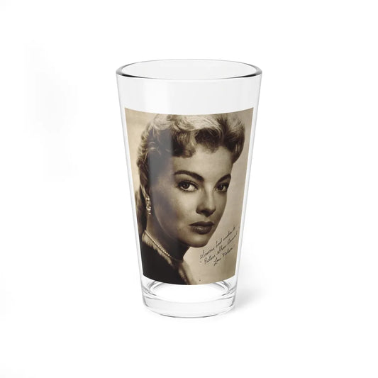 Lori Nelson #221 - Vintage B&W 8x10 Photo Glamour Head & Shoulder Shot in fur Circa 1950's from Picture Show Annual Mag. (Vintage Female Icon) Pint Glass 16oz 16oz - Go Mug Yourself