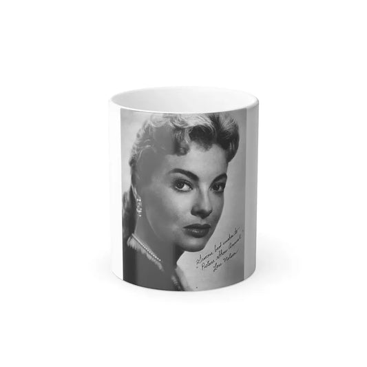 Lori Nelson #221 - Vintage B&W 8x10 Photo Glamour Head & Shoulder Shot in fur Circa 1950's from Picture Show Annual Mag._1 (Vintage Female Icon) Color Changing Mug 11oz 11oz - Go Mug Yourself
