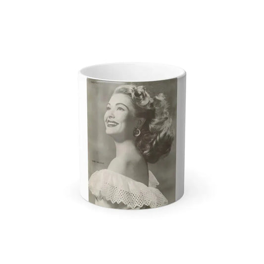 Lori Nelson #222 - Vintage B&W 8x10.5 Photo Glamour Head & Shoulder Shot Circa 1950's (Vintage Female Icon) Color Changing Mug 11oz 11oz - Go Mug Yourself