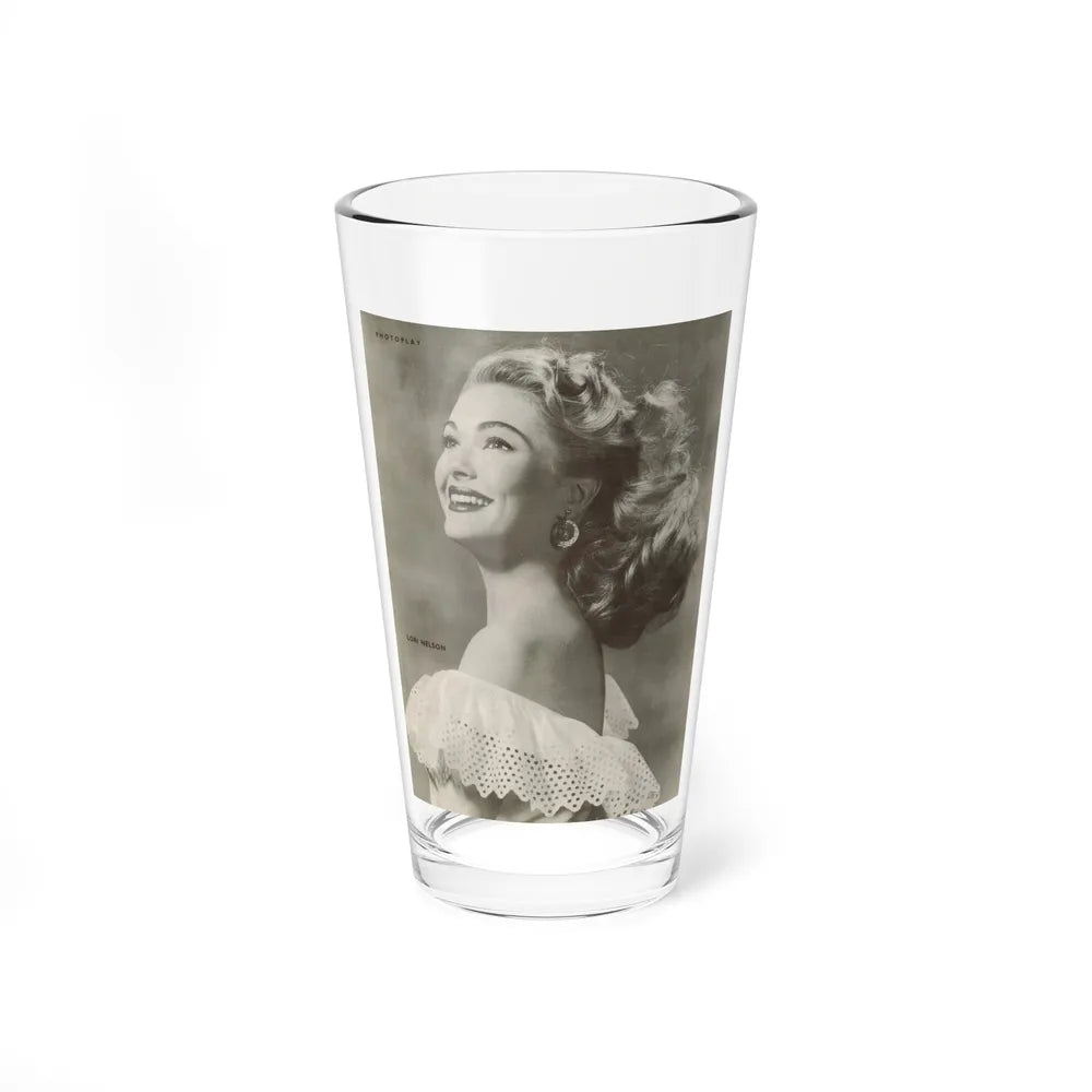 Lori Nelson #222 - Vintage B&W 8x10.5 Photo Glamour Head & Shoulder Shot Circa 1950's (Vintage Female Icon) Pint Glass 16oz 16oz - Go Mug Yourself
