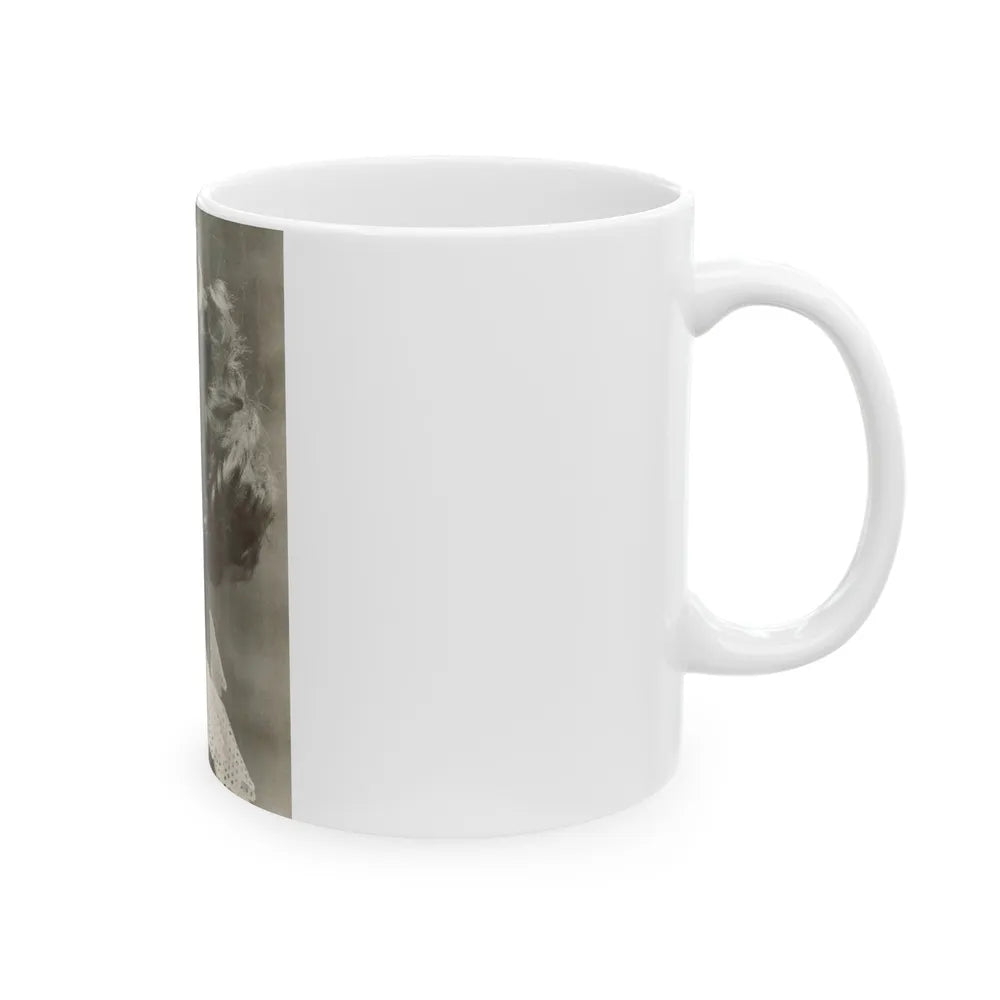 Lori Nelson #222 - Vintage B&W 8x10.5 Photo Glamour Head & Shoulder Shot Circa 1950's (Vintage Female Icon) White Coffee Mug-Go Mug Yourself