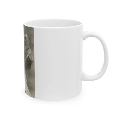 Lori Nelson #222 - Vintage B&W 8x10.5 Photo Glamour Head & Shoulder Shot Circa 1950's (Vintage Female Icon) White Coffee Mug-Go Mug Yourself