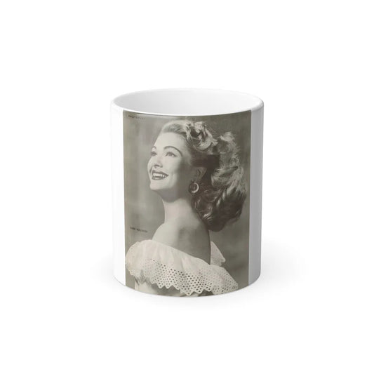 Lori Nelson #222 - Vintage B&W 8x10.5 Photo Glamour Head & Shoulder Shot Circa 1950's (Vintage Female Icons) Color Changing Mug 11oz-11oz-Go Mug Yourself