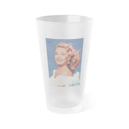 Lori Nelson #223 - Vintage Color 8x10.5 Photo Glamour Head & Shoulder Shot Circa 50's from Movie Star Magazine (Vintage Female Icon) Frosted Pint Glass 16oz 16oz Frosted - Go Mug Yourself