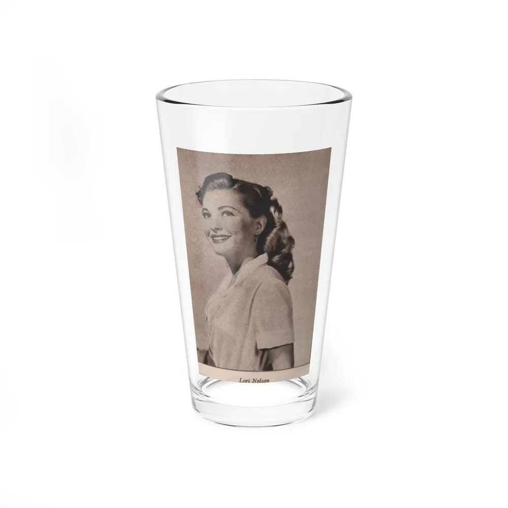 Lori Nelson #225 - Vintage B&W 3x4 Glamour Head & Shoulder Shot Circa 1950's Clipping (Vintage Female Icon) Pint Glass 16oz 16oz - Go Mug Yourself