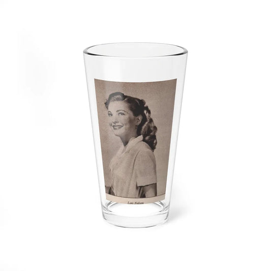 Lori Nelson #225 - Vintage B&W 3x4 Glamour Head & Shoulder Shot Circa 1950's Clipping (Vintage Female Icon) Pint Glass 16oz 16oz - Go Mug Yourself