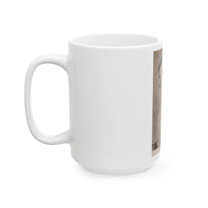 Lori Nelson #225 - Vintage B&W 3x4 Glamour Head & Shoulder Shot Circa 1950's Clipping (Vintage Female Icon) White Coffee Mug - Go Mug Yourself