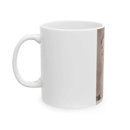 Lori Nelson #225 - Vintage B&W 3x4 Glamour Head & Shoulder Shot Circa 1950's Clipping (Vintage Female Icon) White Coffee Mug - Go Mug Yourself