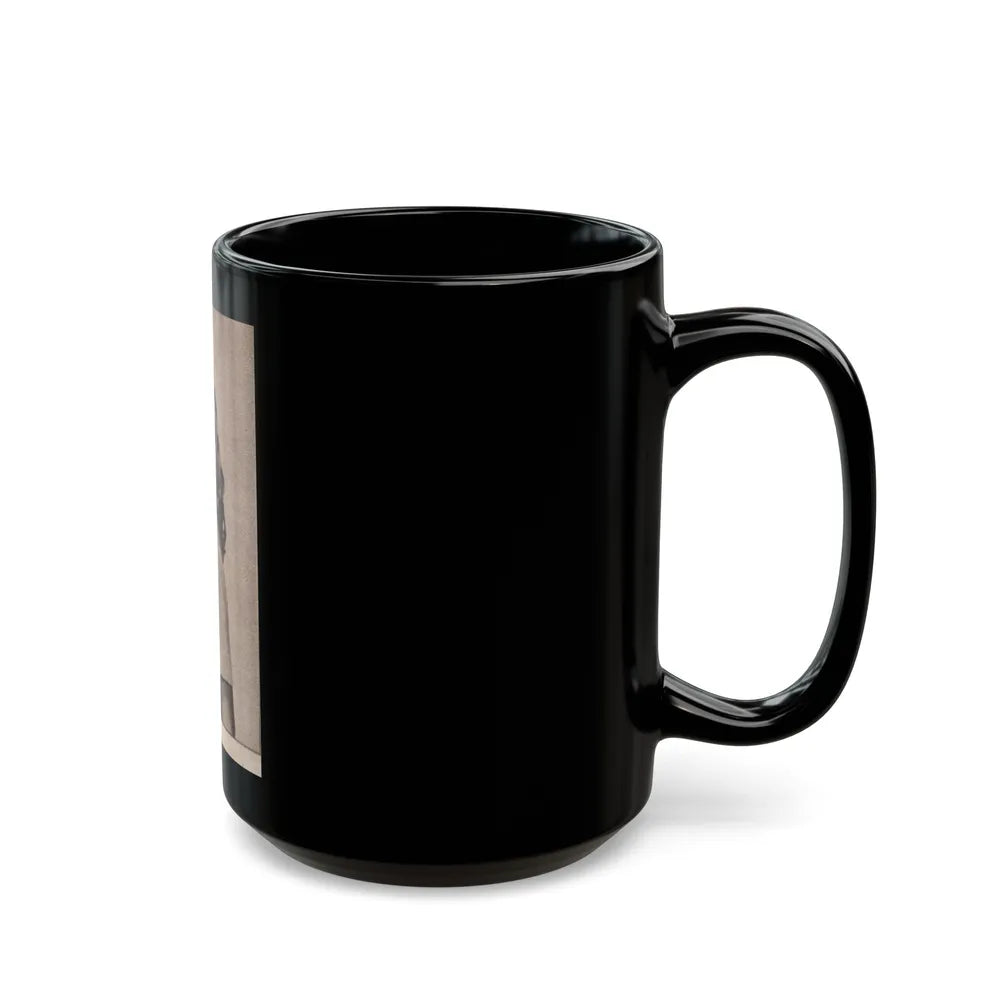 Lori Nelson #225 - Vintage B&W 3x4 Glamour Head & Shoulder Shot Circa 1950's Clipping (Vintage Female Icon) Black Coffee Mug-Go Mug Yourself