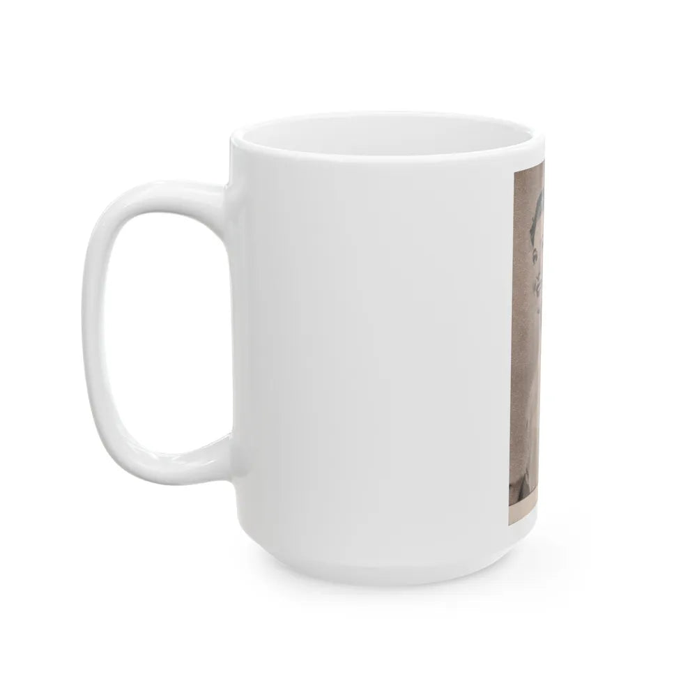 Lori Nelson #225 - Vintage B&W 3x4 Glamour Head & Shoulder Shot Circa 1950's Clipping (Vintage Female Icon) White Coffee Mug-Go Mug Yourself