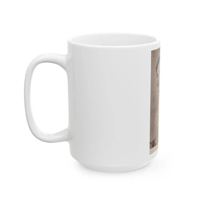 Lori Nelson #225 - Vintage B&W 3x4 Glamour Head & Shoulder Shot Circa 1950's Clipping (Vintage Female Icon) White Coffee Mug-Go Mug Yourself
