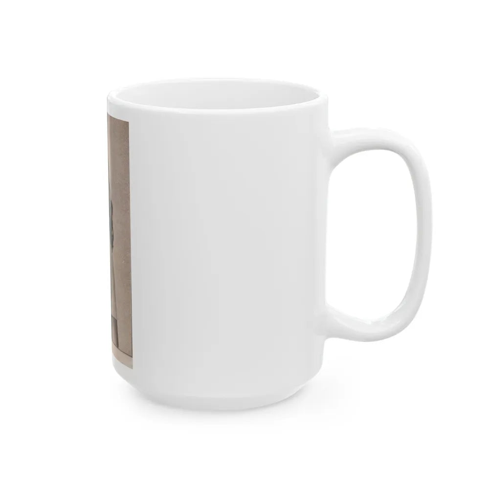 Lori Nelson #225 - Vintage B&W 3x4 Glamour Head & Shoulder Shot Circa 1950's Clipping (Vintage Female Icon) White Coffee Mug-Go Mug Yourself