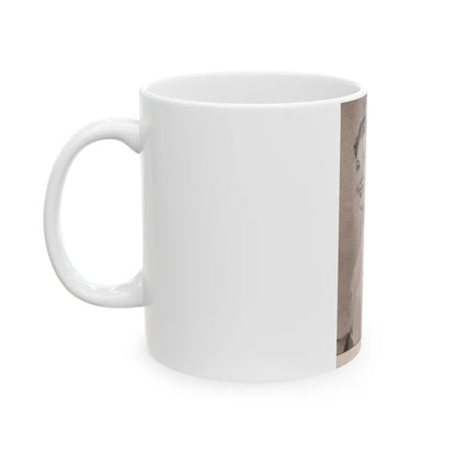 Lori Nelson #225 - Vintage B&W 3x4 Glamour Head & Shoulder Shot Circa 1950's Clipping (Vintage Female Icon) White Coffee Mug-Go Mug Yourself