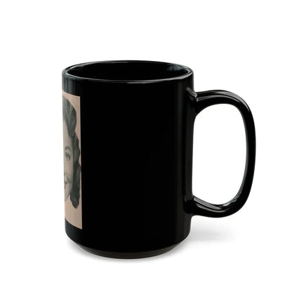 Lori Nelson #226 - Vintage B&W 3.75x5 Head Shot Circa 1950's (Vintage Female Icon) Black Coffee Mug - Go Mug Yourself